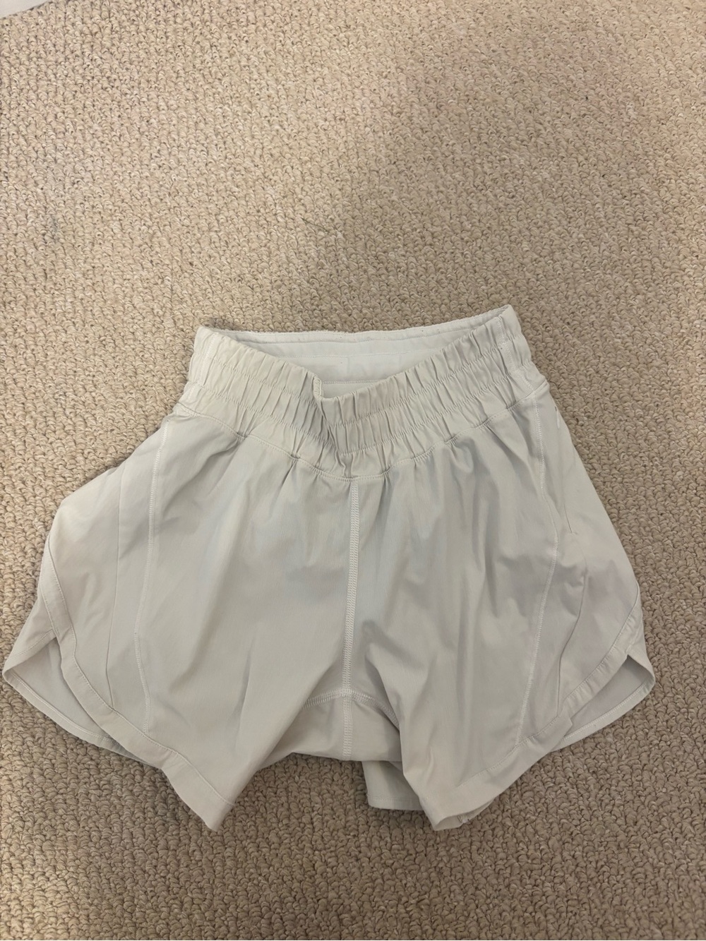 lululemon athletica Light Cream High-Rise Athletic Shorts
